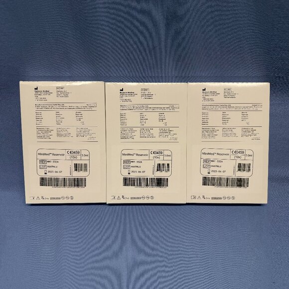 MiniMed Reservoir MMT-332A 3ml 10ct x 3 Boxes New Sealed - Picture 2 of 5